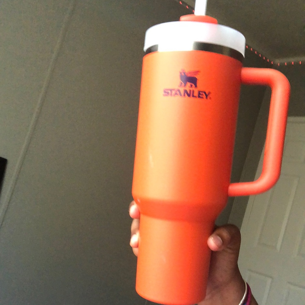 Stanley Orange and White Insulated Water Bottle